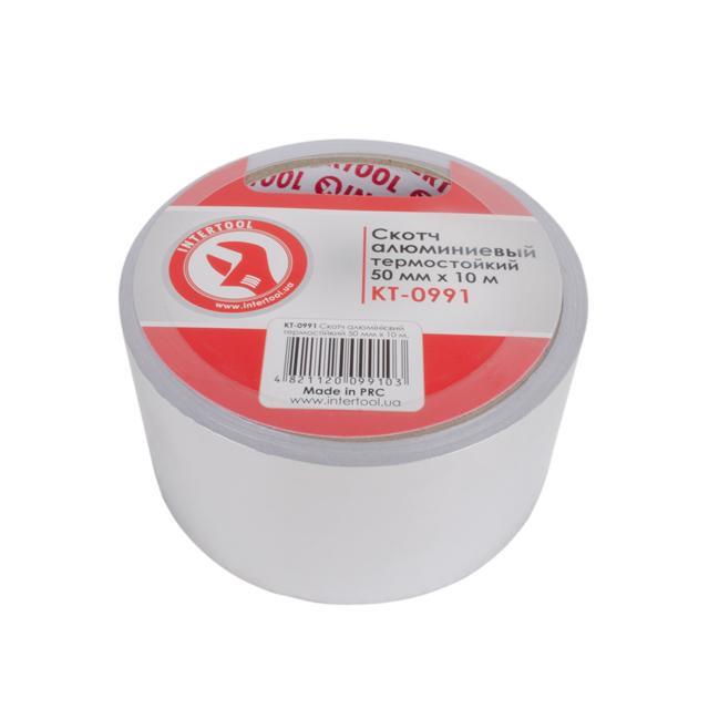 Клейка стрічка INTERTOOL KT-0991 алюмінієва термостійка 50 мм 10 м (10443704)